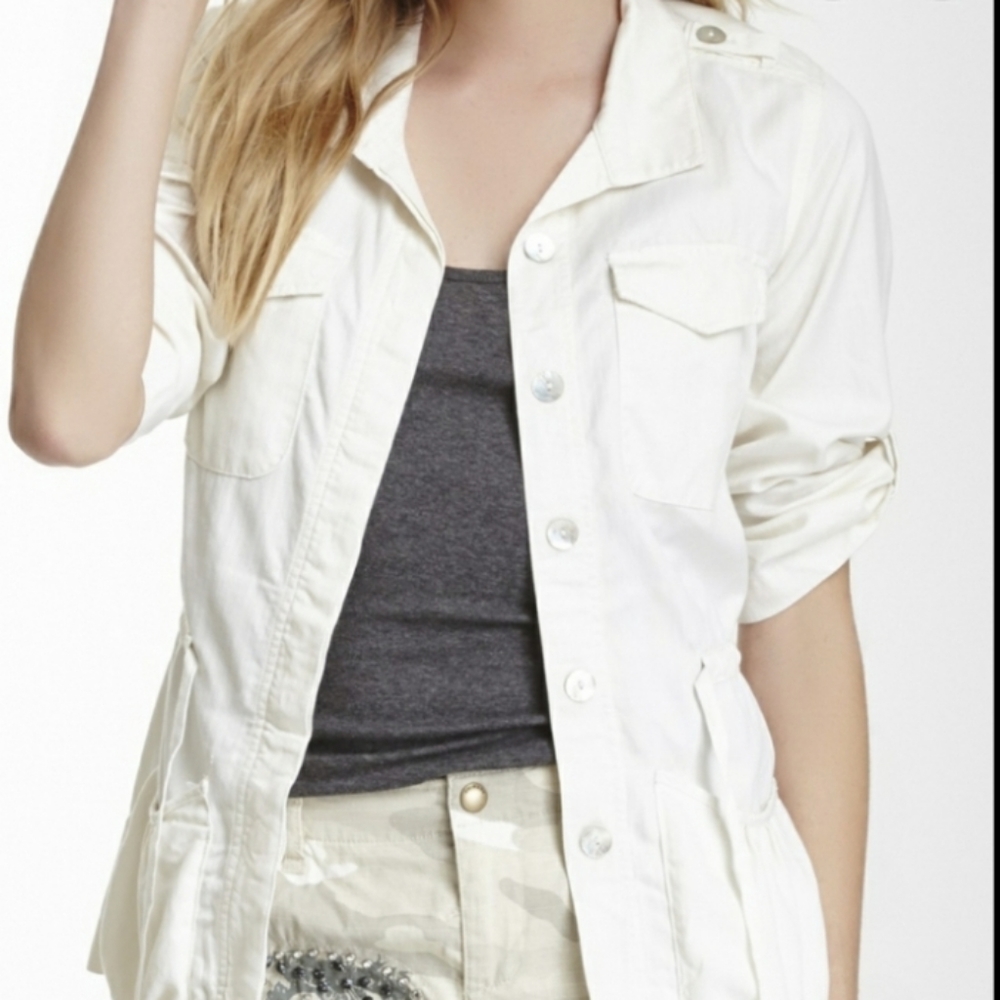 Da-Nang 100% Silk Vintage Utility Jacket *flawed*